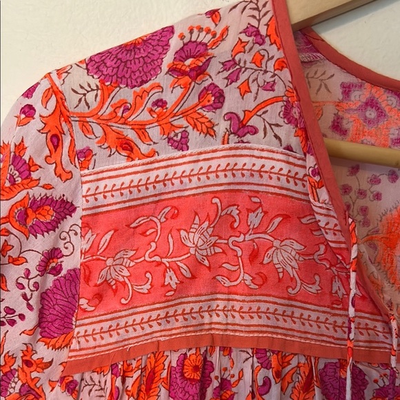 SZ Blockprints Indian Cotton Dress Size M - Picture 5 of 7